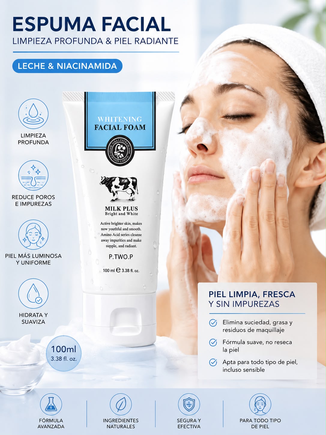 Limpiador Espuma Delicado - Agua Micelar